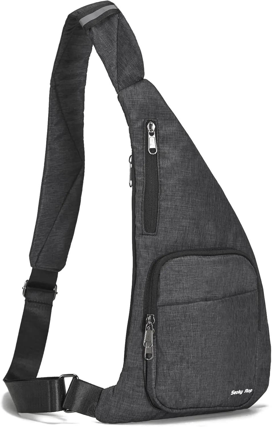 Seoky Rop Waterproof Sling Bag Crossbody Bag for Men Women Slim Hidden Anti-Thief Travel Personal Pocket Dark Grey