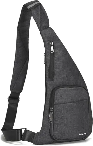 Seoky Rop Waterproof Sling Bag Crossbody Bag for Men Women Slim Hidden Anti-Thief Travel Personal Pocket Dark Grey