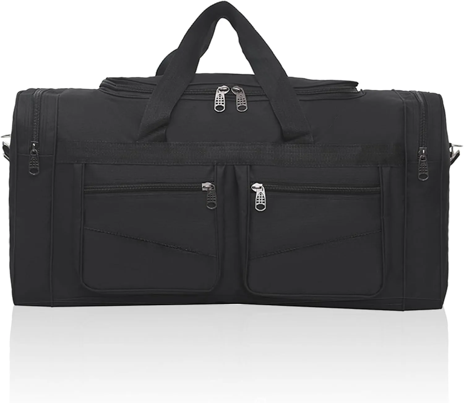 seyfocnia Large Duffel Bag for Men, 28" Heavy Duty Sports Gear Weekender Bag for Gym and Travel, Carry on Overnight Bag, Black