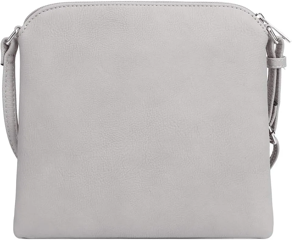 SG SUGU Lightweight Medium Crossbody Bag Shoulder Bag with Tassel and Zipper Pocket