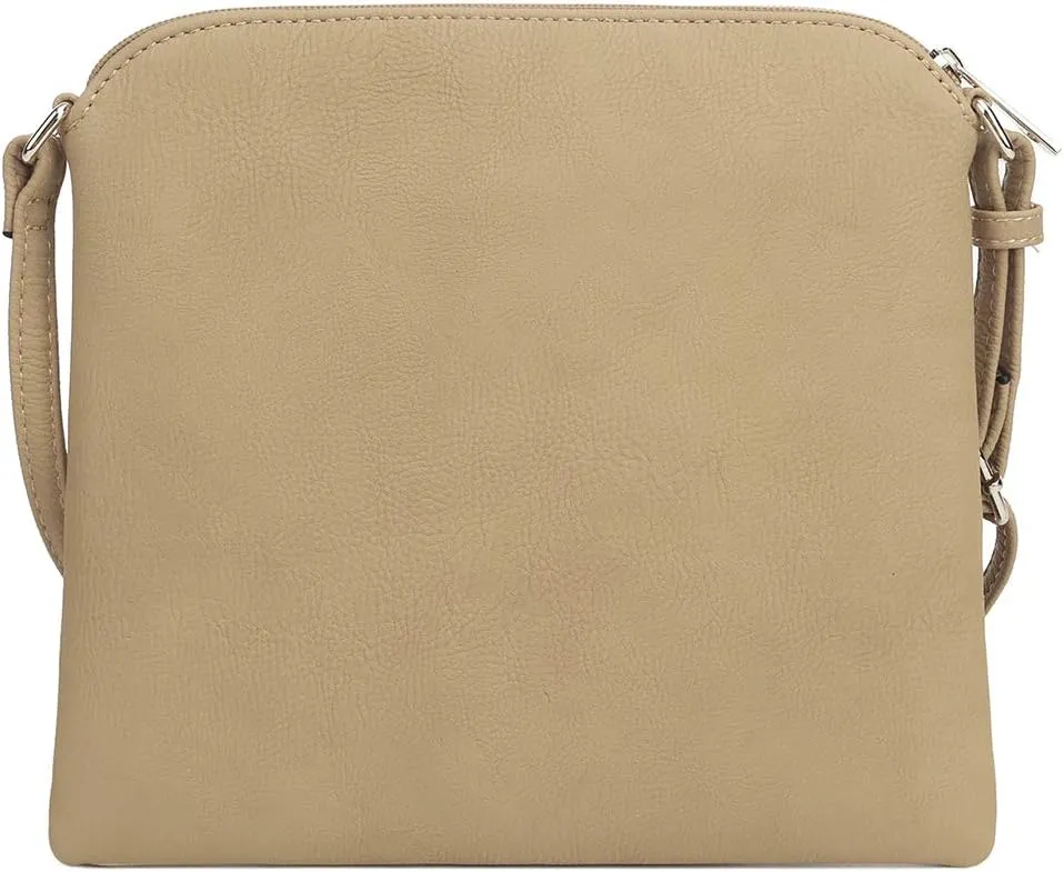 SG SUGU Lightweight Medium Crossbody Bag Shoulder Bag with Tassel and Zipper Pocket