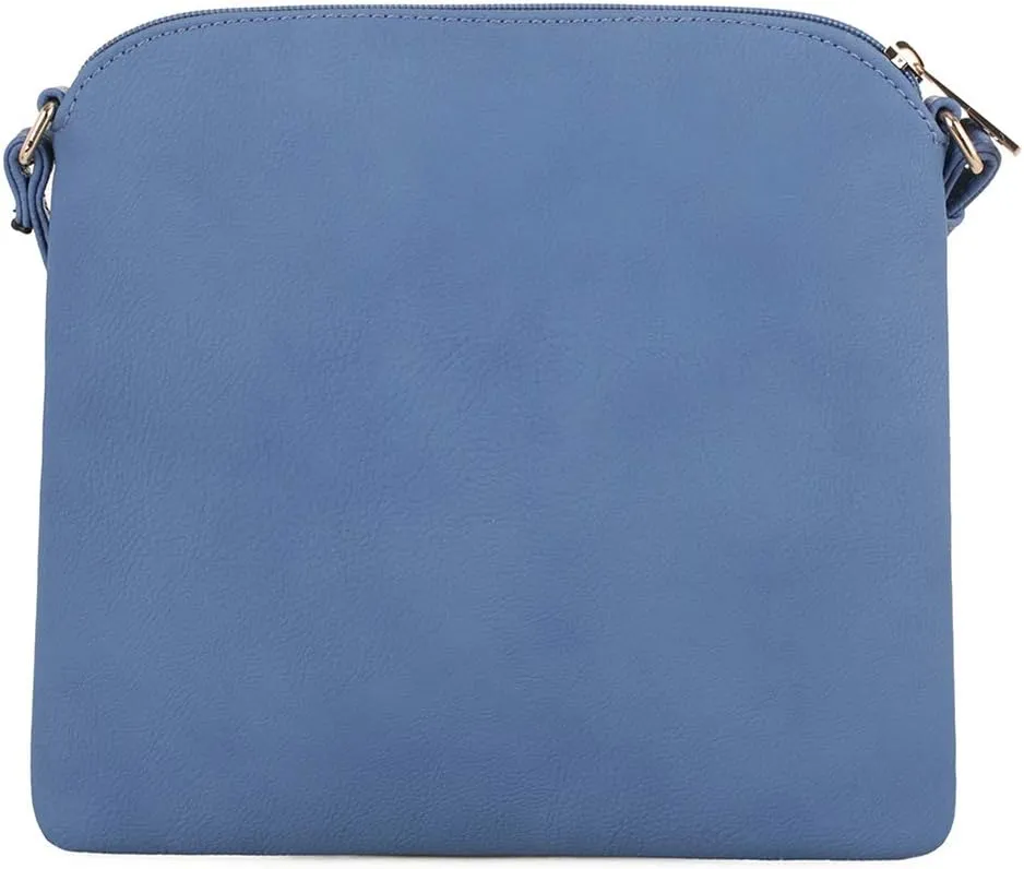 SG SUGU Lightweight Medium Crossbody Bag Shoulder Bag with Tassel and Zipper Pocket