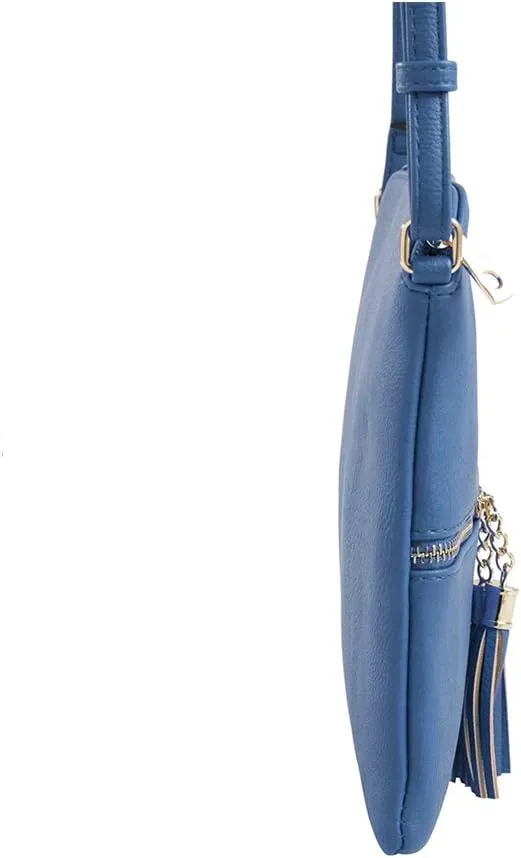 SG SUGU Lightweight Medium Crossbody Bag Shoulder Bag with Tassel and Zipper Pocket