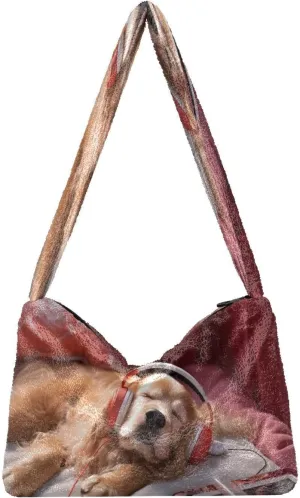 Shamrock and Tractor with Green Leaves Women Handbags Shoulder Bag, Soft Plush Bags, Womens Outdoor Bag