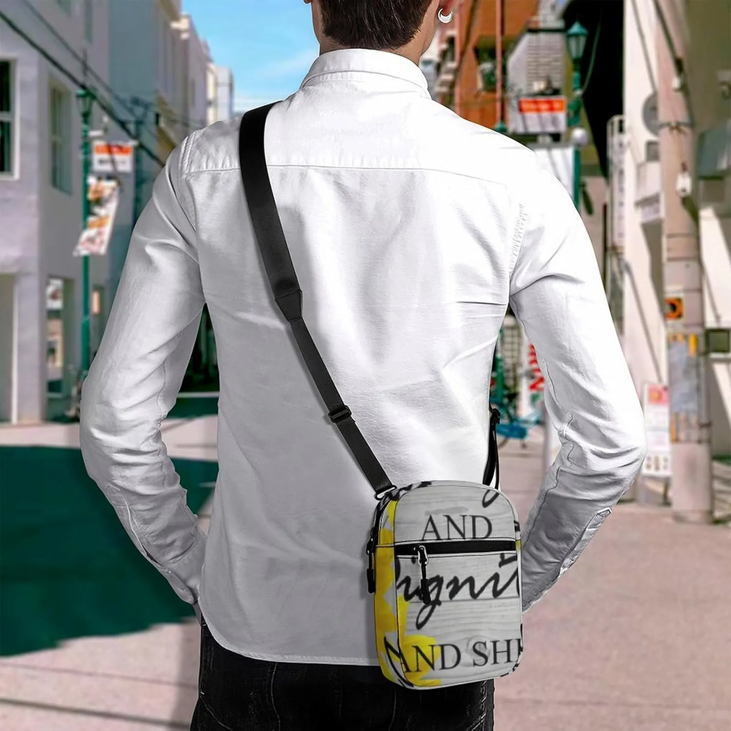 She Is Clothed in Strength And Dignity Proverbs Pattern Crossbody Bag Small Shoulder Bag Waterproof, Lightweight And Convenient