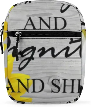 She Is Clothed in Strength And Dignity Proverbs Pattern Crossbody Bag Small Shoulder Bag Waterproof, Lightweight And Convenient