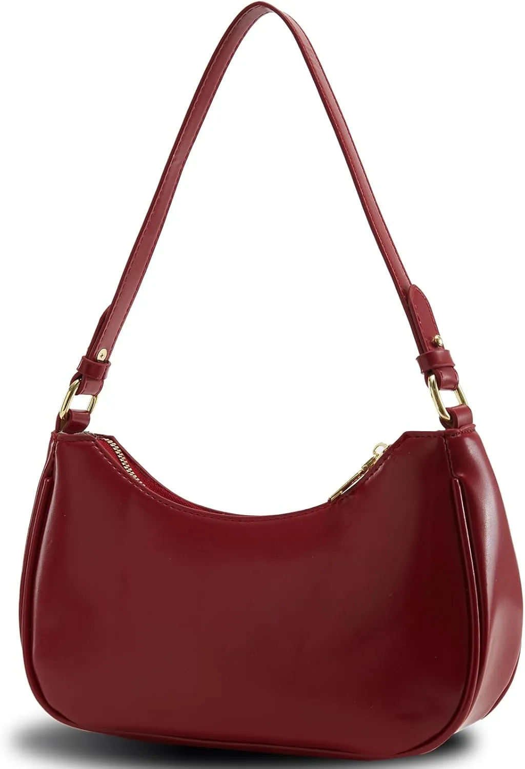 Shoulder Bag for Women Y2K Trendy Hobo Handbags Purse Vegan Leather Clutch Handbag with 2 Adjustable Removable Straps