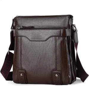 Shoulder Bag Men's Casual Crossbody Bag Business Soft Body Bag Messenger Bag(B)