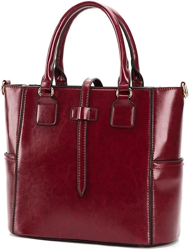 Shoulder bag Quality Soft Leather Ladies PU Leather Large Capacity Handbag Stitching Design Casual Shoulder Bag