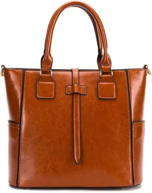 Shoulder bag Quality Soft Leather Ladies PU Leather Large Capacity Handbag Stitching Design Casual Shoulder Bag