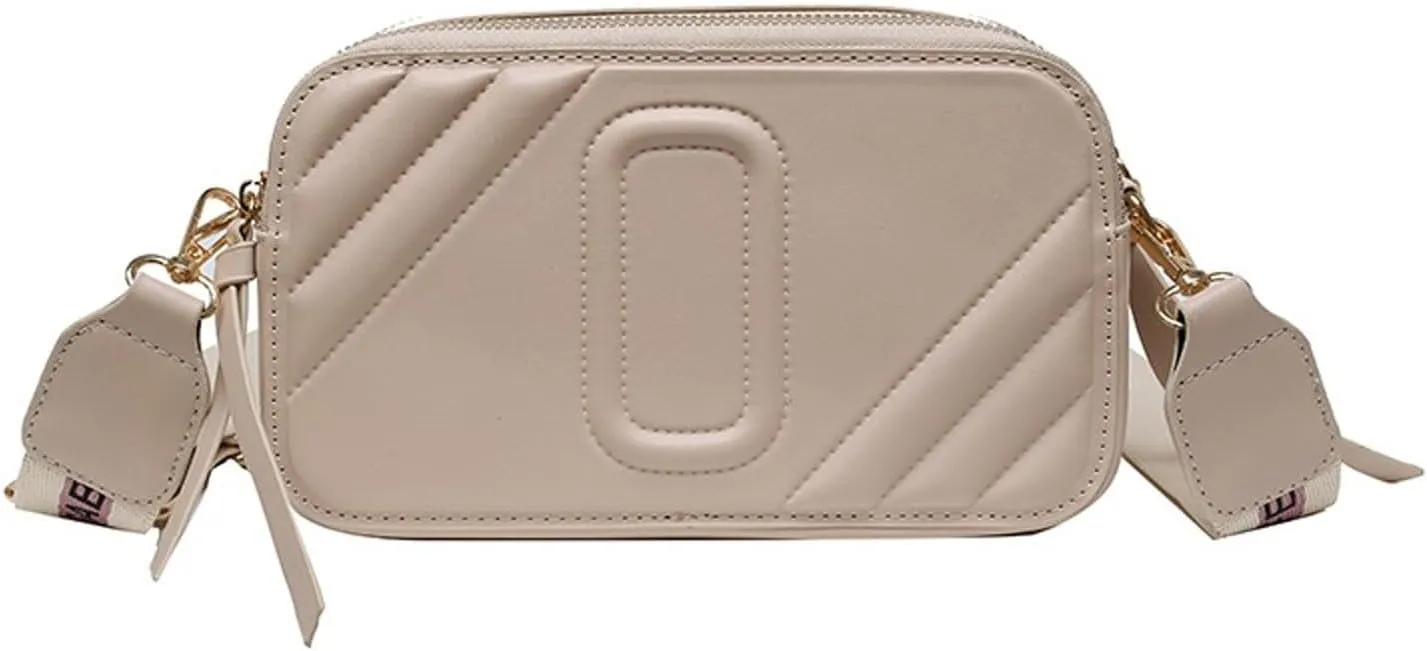 Shoulder Bag Vintage Women Crossbody Bag - Soft PU Leather Handbags for Women - Designer Small Messenger Shoulder Bag(Beige)
