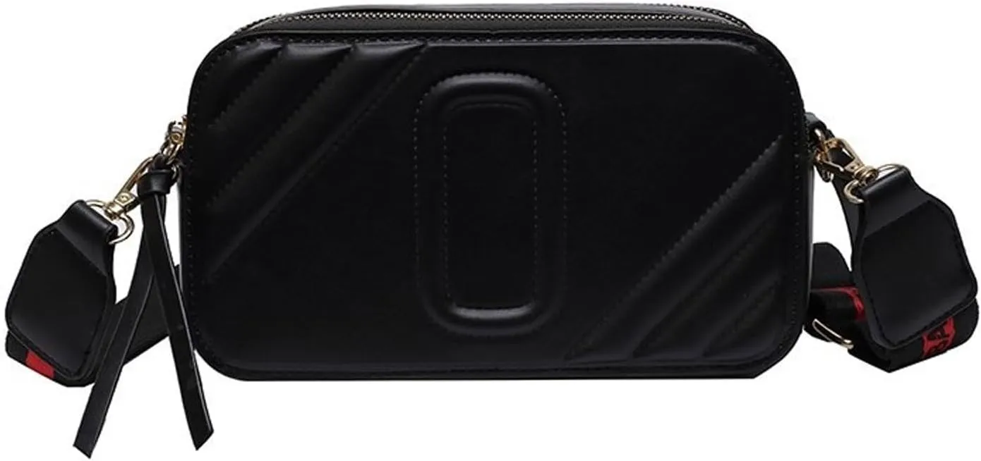 Shoulder Bag Vintage Women Crossbody Bag - Soft PU Leather Handbags for Women - Designer Small Messenger Shoulder Bag(Black)