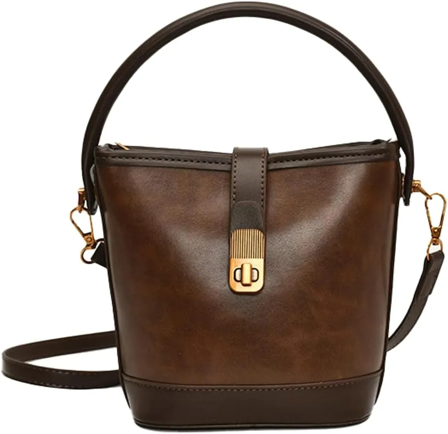 Shoulder Bags for Women Tote Bag Retro PU Leather Crossbody Bag Vinatge Soft Shoulder Purses Handbags