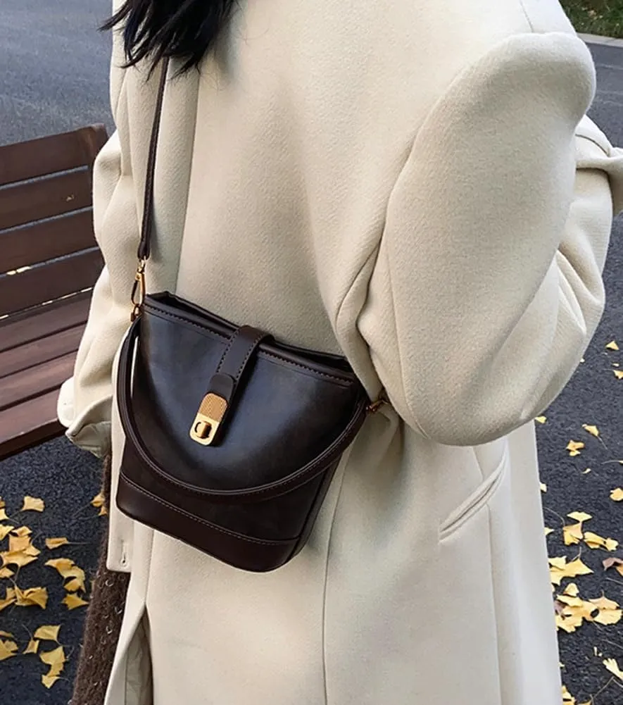 Shoulder Bags for Women Tote Bag Retro PU Leather Crossbody Bag Vinatge Soft Shoulder Purses Handbags