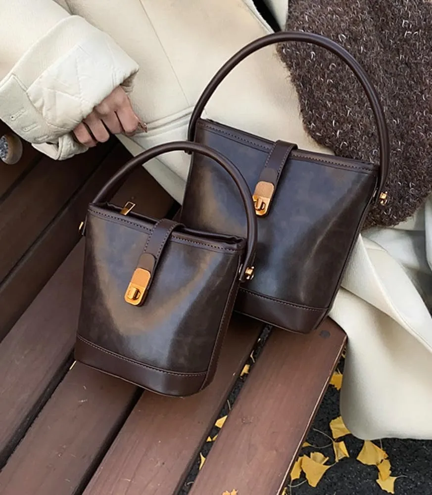 Shoulder Bags for Women Tote Bag Retro PU Leather Crossbody Bag Vinatge Soft Shoulder Purses Handbags