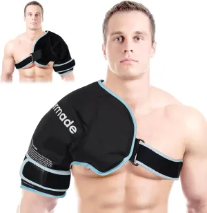 Shoulder Ice Pack Rotator Cuff Cold Therapy, Shoulder Pain Relief Reusable Large Gel Ice Packs for Shoulder Injuries, Hot Cold Shoulder Compression for Men Women Left Right Rotator Cuff Relief