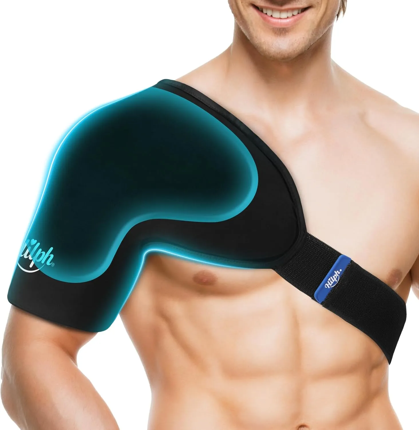 Shoulder Ice Pack Wrap with Targeted Double-Layer Gel for Trapezius & Rotator Cuff Cold Therapy, Reusable Gel Cold Pack for Shoulder & Arm Pain Relief, Better Putting On & Off, Large