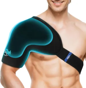 Shoulder Ice Pack Wrap with Targeted Double-Layer Gel for Trapezius & Rotator Cuff Cold Therapy, Reusable Gel Cold Pack for Shoulder & Arm Pain Relief, Better Putting On & Off, Large