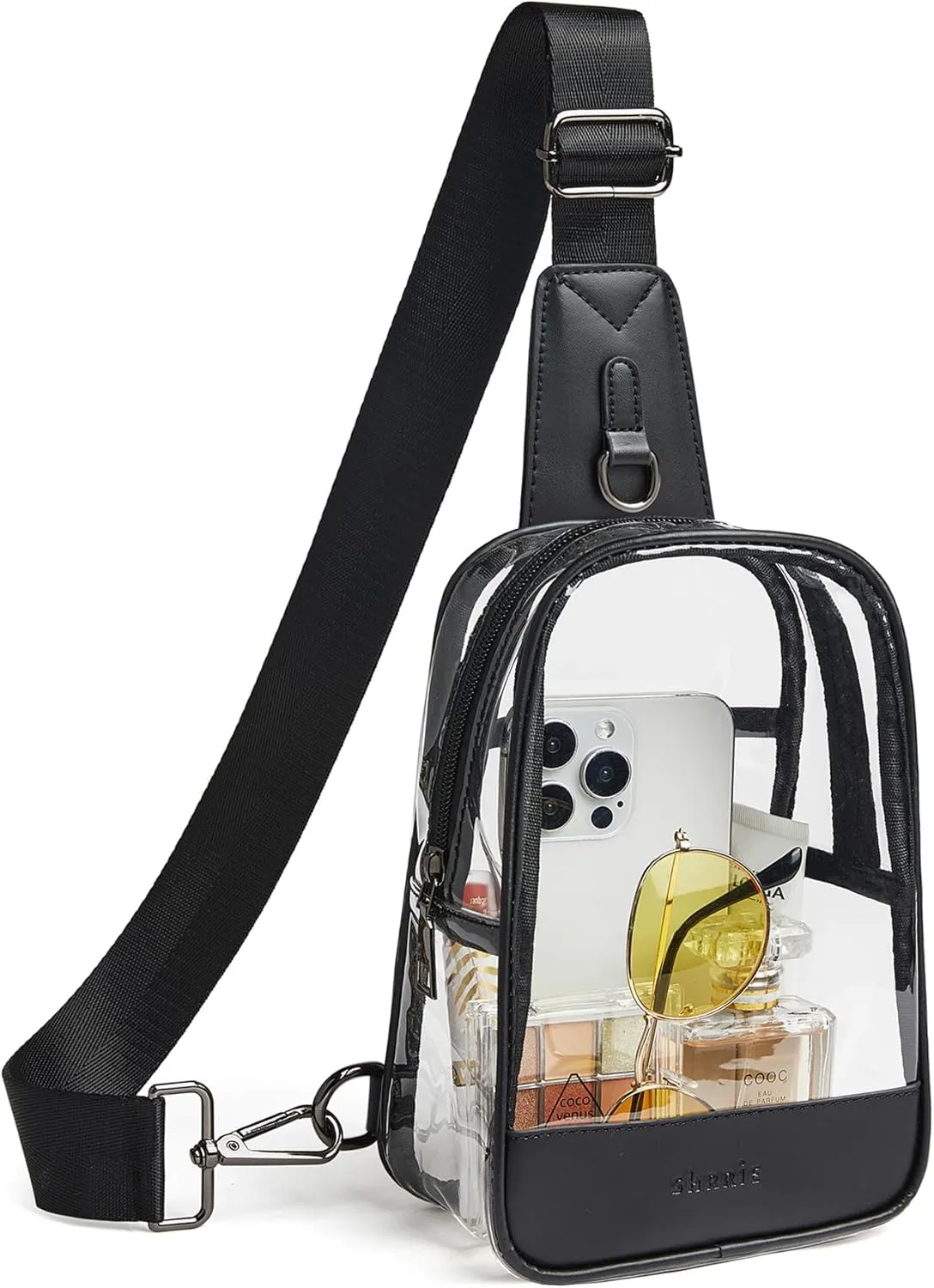Shrrie Clear Bag for Stadium Events Transparent Crossbody Sling Bag for Women & Men - Stadium Approved, Concerts & Sports
