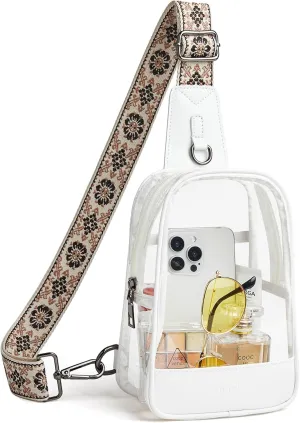 Shrrie Clear Bag for Stadium Events Transparent Crossbody Sling Bag for Women & Men - Stadium Approved, Concerts & Sports