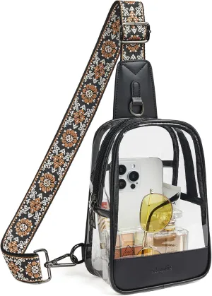 Shrrie Clear Bag for Stadium Events Transparent Crossbody Sling Bag for Women & Men - Stadium Approved, Concerts & Sports