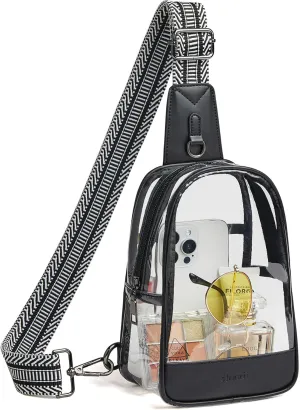 Shrrie Clear Bag for Stadium Events Transparent Crossbody Sling Bag for Women & Men - Stadium Approved, Concerts & Sports