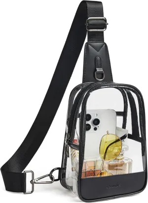 Shrrie Clear Bag for Stadium Events Transparent Crossbody Sling Bag for Women & Men - Stadium Approved, Concerts & Sports
