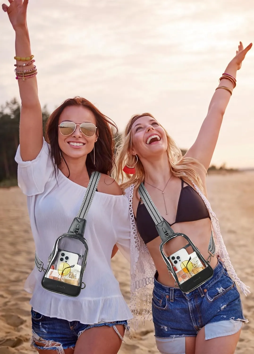 Shrrie Clear Bag for Stadium Events Transparent Crossbody Sling Bag for Women & Men - Stadium Approved, Concerts & Sports
