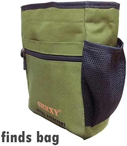 shrxy Metal Detecting Finds Bag Waist Digger Pouch Tools Bag for PinPointer Garrett Detector Xp ProPointer Accessories (Green)