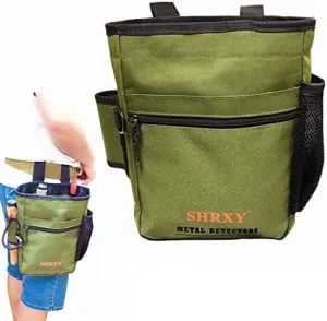 shrxy Metal Detecting Finds Bag Waist Digger Pouch Tools Bag for PinPointer Garrett Detector Xp ProPointer Accessories (Green)