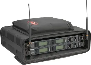 SKB 2U Soft Rack Case, Steel Rails, Heavy Duty zippers, outer pocket, Shoulder straps