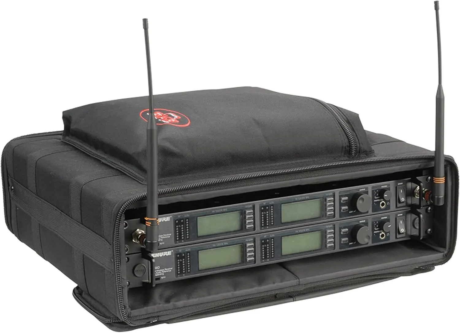 SKB 2U Soft Rack Case, Steel Rails, Heavy Duty zippers, outer pocket, Shoulder straps