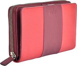 SKYLE Ladies Purse Handbag, Pure Leather Wallet for Women, RFID Wallet for Women Stylish, Women Clutch Purse, 15 4 Card Slots