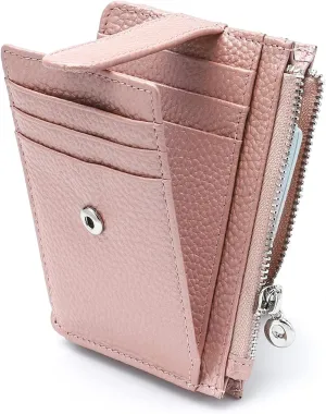 Slim Wallet for Women Thin Womens Card Holder RFID Blocking Genuine Leather Small Wallets