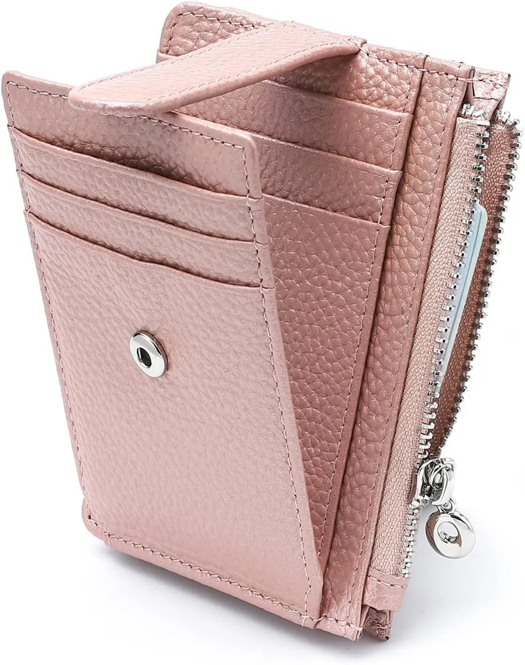 Slim Wallet for Women Thin Womens Card Holder RFID Blocking Genuine Leather Small Wallets
