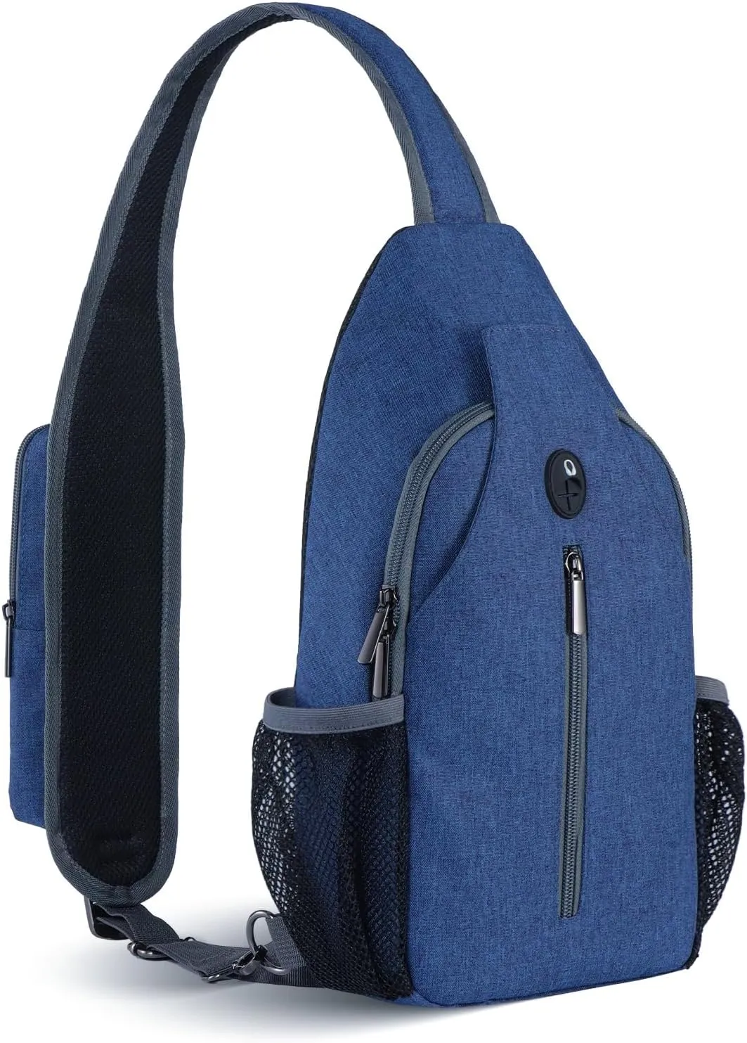 Sling Backpack, Crossbody Bag Large Sling Bag RFID with Water Bottle Holder Phone Holder Travelling Hiking Daypack