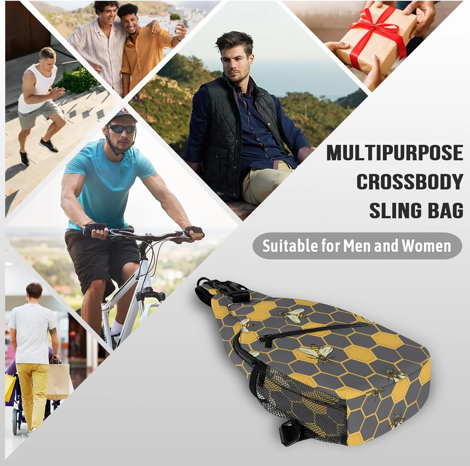 Sling Backpack Trendy Sling Bag Multipurpose Crossbody Sling Travel Hiking Crossbody Shoulder Backpack