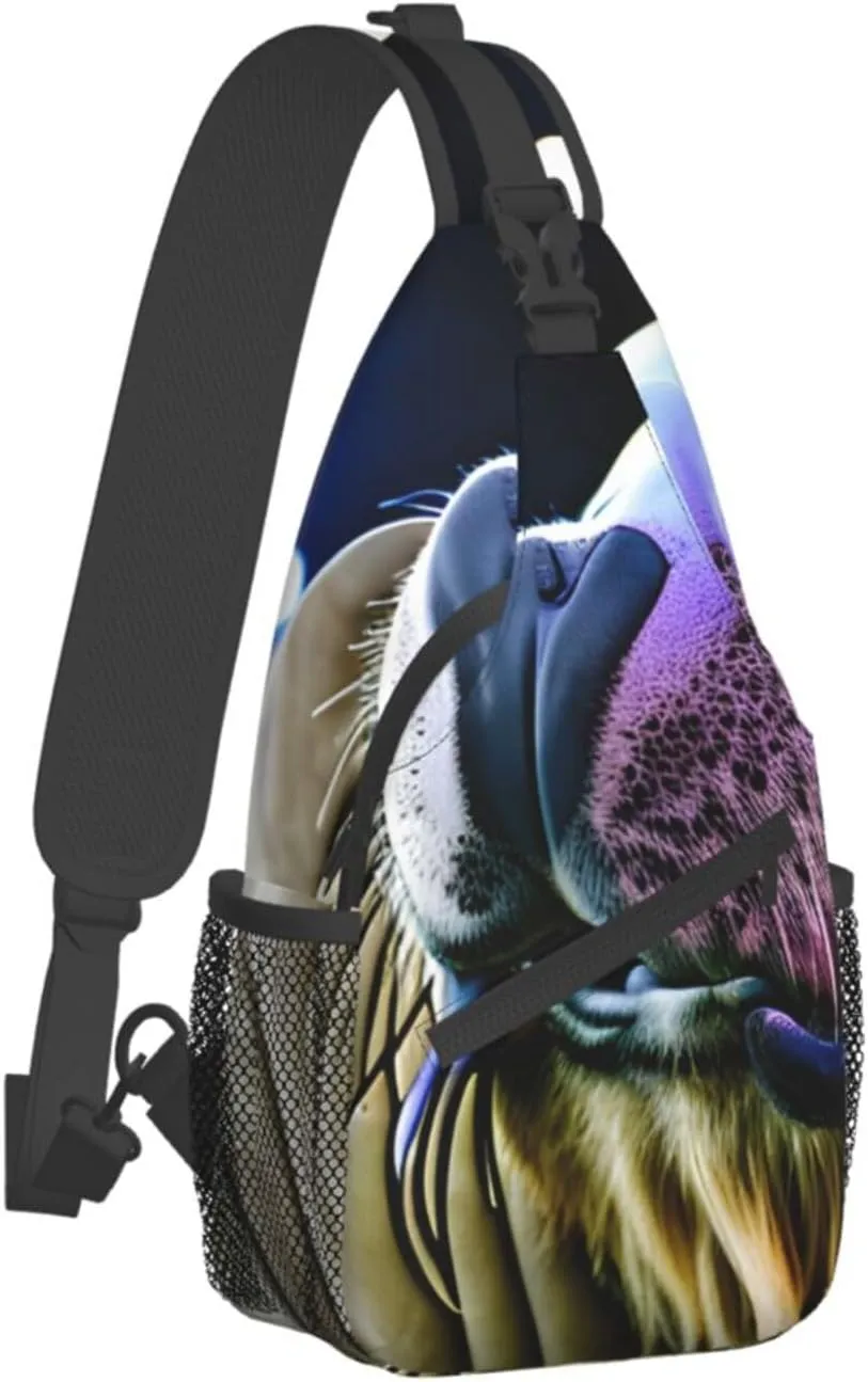 Sling Backpack,Men Cross Chest Bag Diagonally,Durable Adjustable Outdoor Cycling Travel Bag,Walrus Print