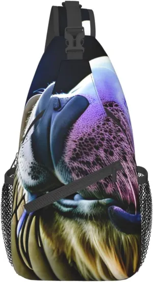 Sling Backpack,Men Cross Chest Bag Diagonally,Durable Adjustable Outdoor Cycling Travel Bag,Walrus Print