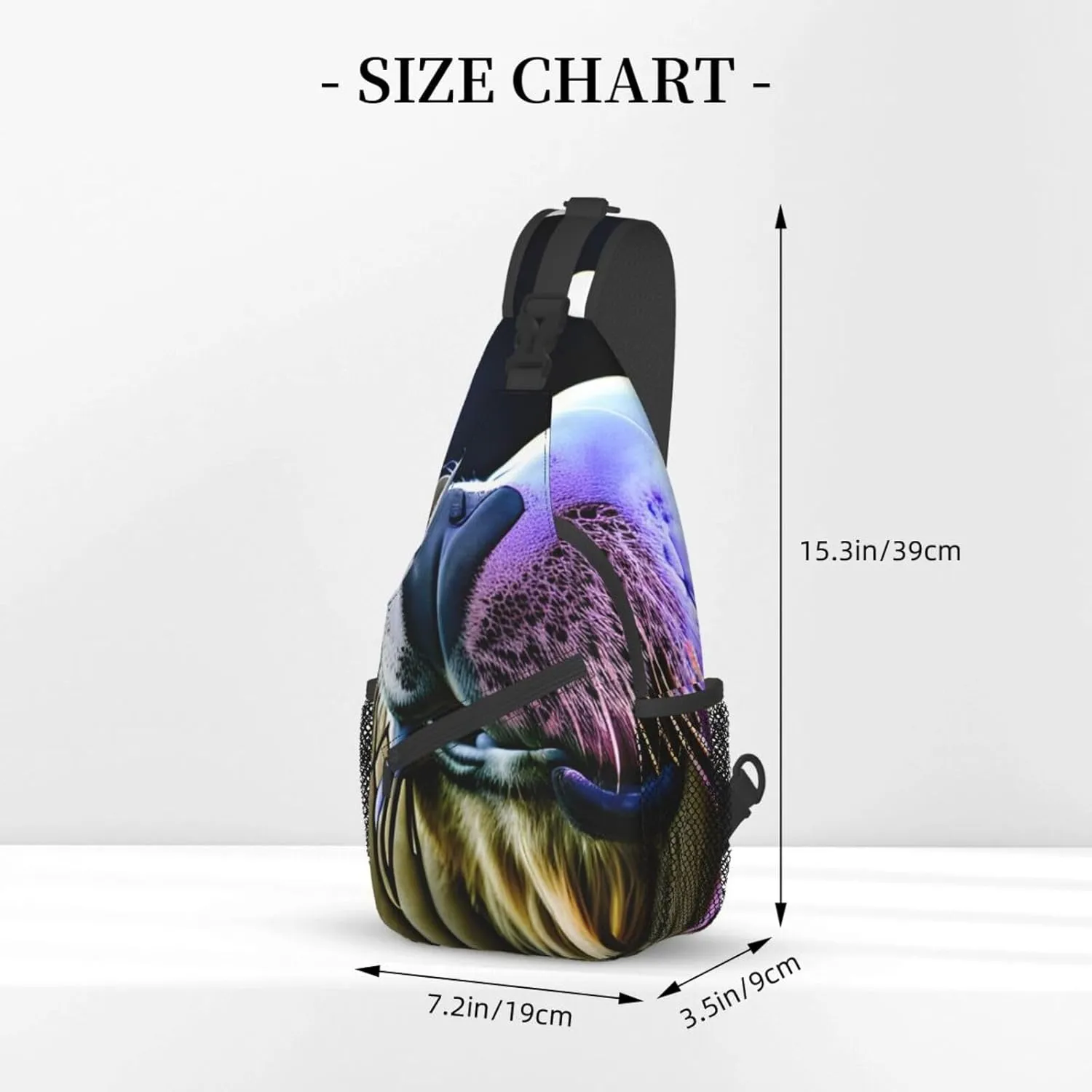 Sling Backpack,Men Cross Chest Bag Diagonally,Durable Adjustable Outdoor Cycling Travel Bag,Walrus Print