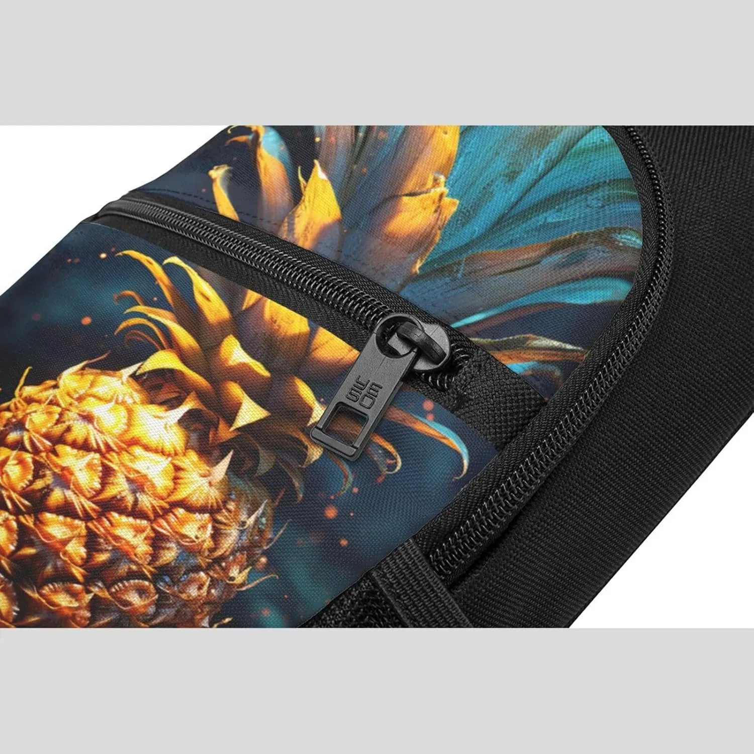 Sling Bag Backpack for Men Women Crossbody Flickering Pineapple Chest Bag Crossbody Bag for Travel Sport Running