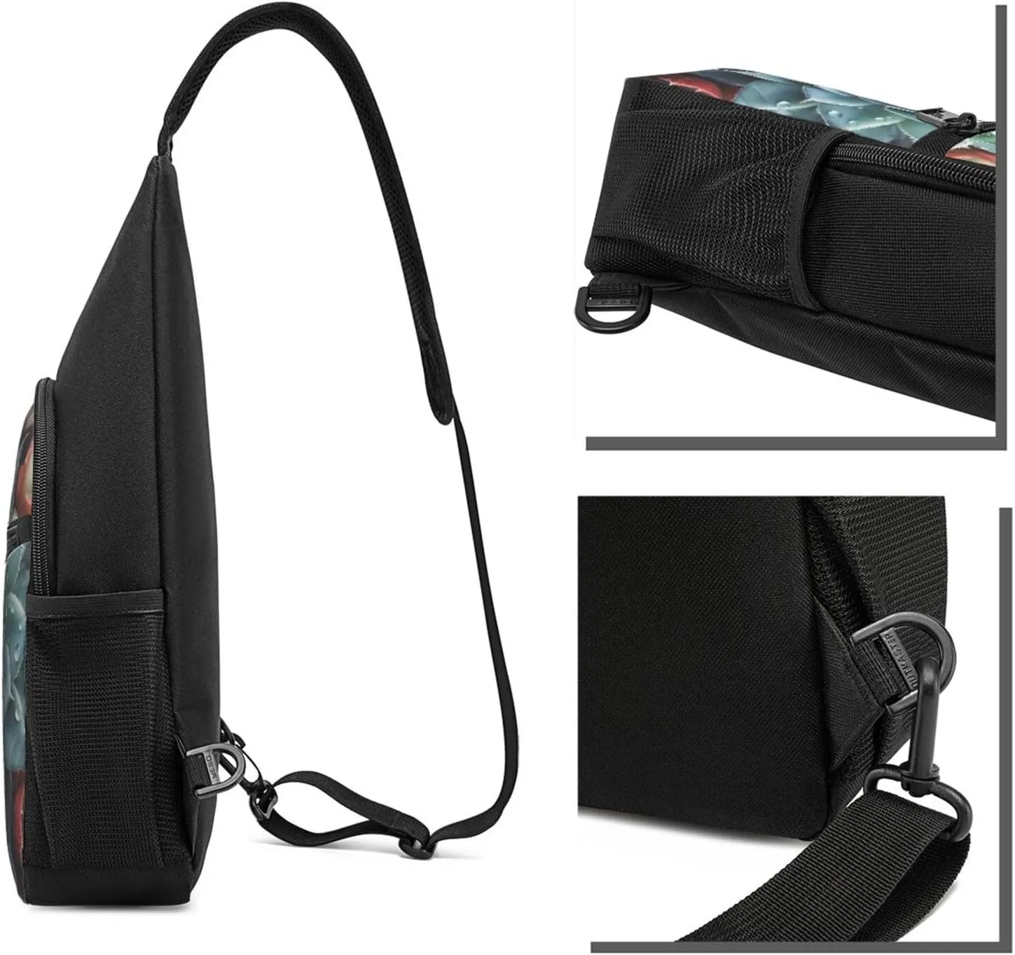 Sling Bag Backpack for Men Women Crossbody Succulent Plant Chest Bag Crossbody Bag for Travel Sport Running