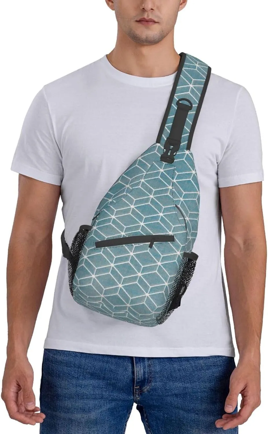 Sling Bag Bones And Dog Claws Print Sling Backpack Crossbody Chest Bag Daypack For Hiking Travel