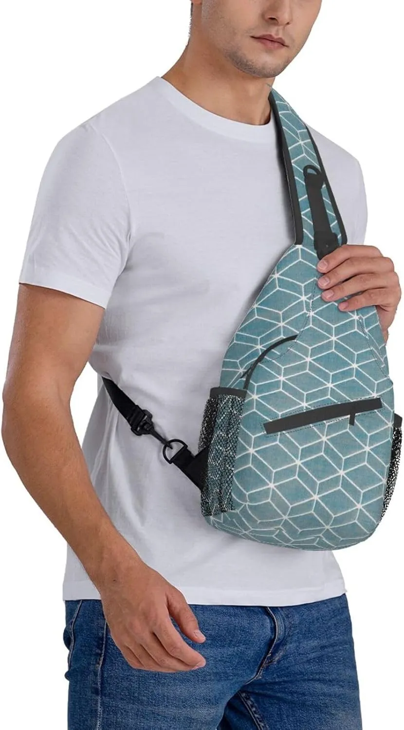 Sling Bag Bones And Dog Claws Print Sling Backpack Crossbody Chest Bag Daypack For Hiking Travel