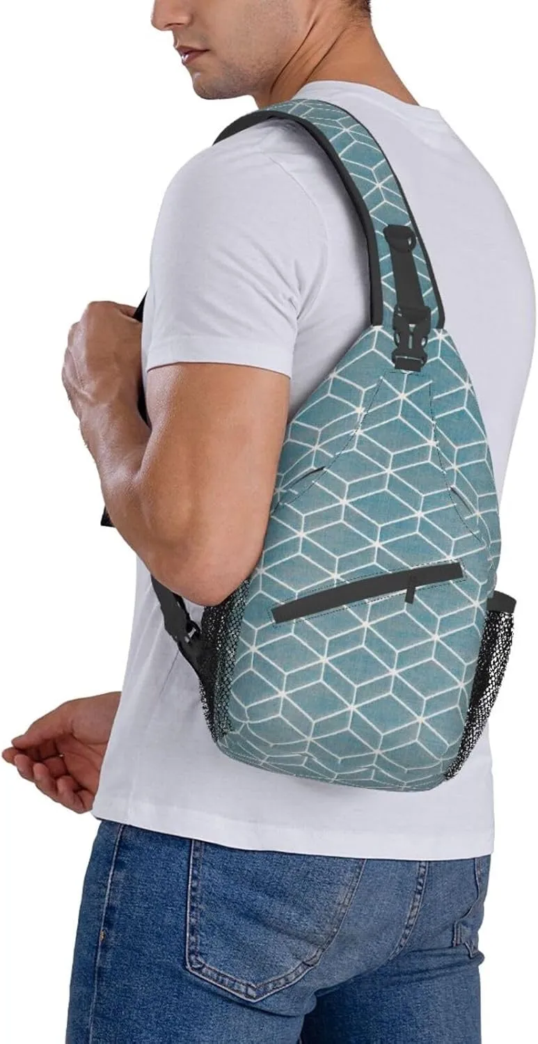 Sling Bag Bones And Dog Claws Print Sling Backpack Crossbody Chest Bag Daypack For Hiking Travel