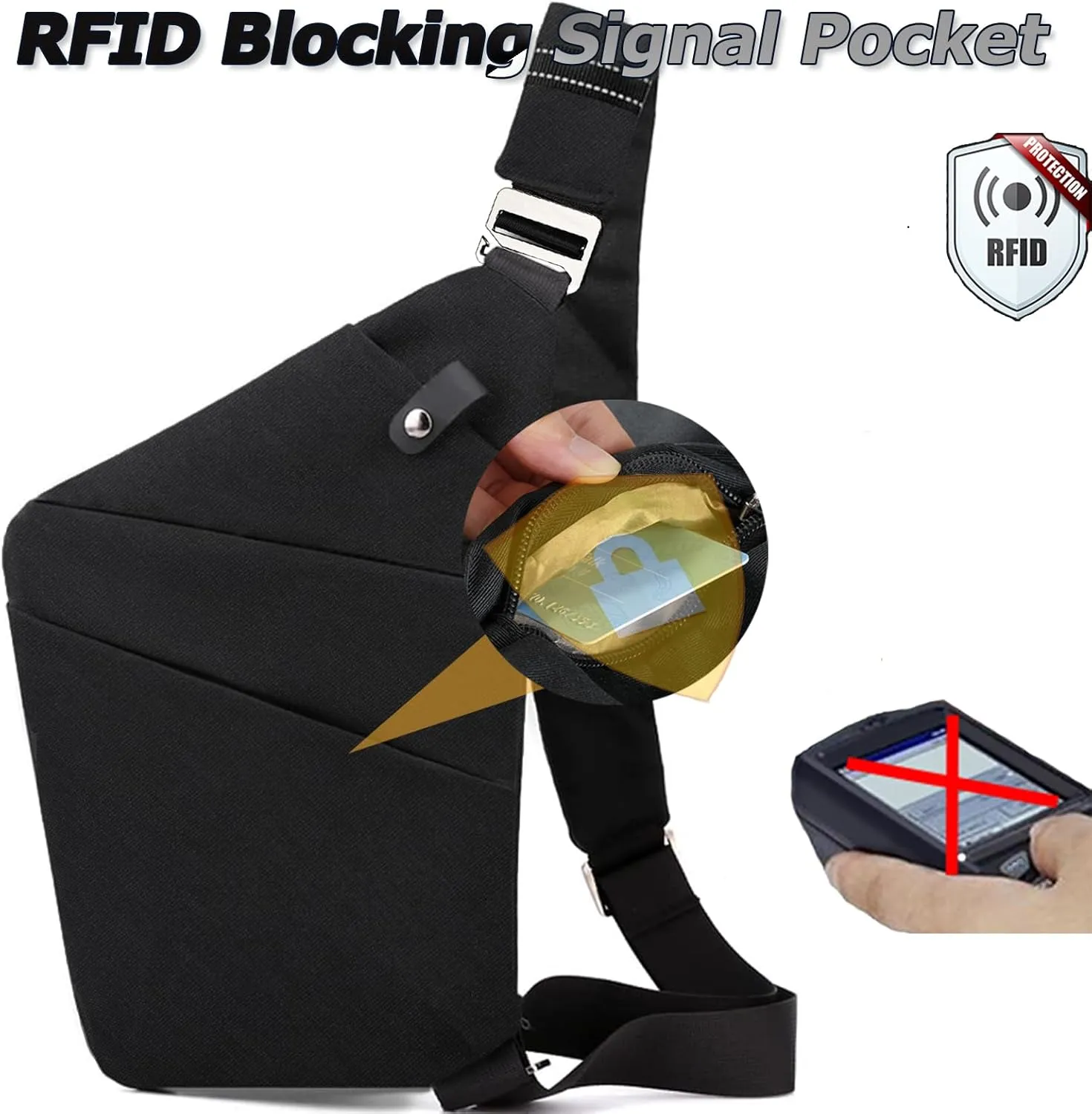 Sling Bag Cross Body Bag, Anti Theft Crossbody Bags for Travel Lightweight Chest Shoulder Bags for Women Men