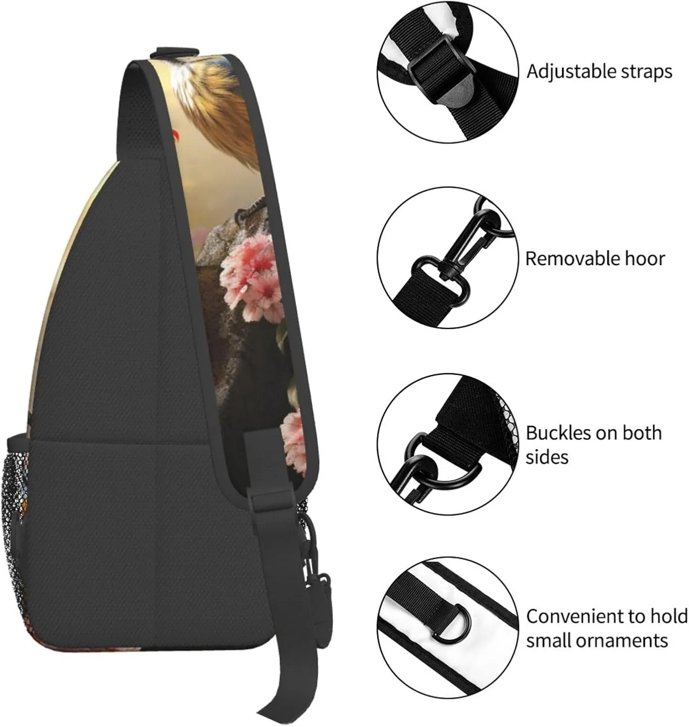 Sling Bag Crossbody Backpack for Men Women Sparrow Birds Sing Chest Bag Crossbody Bag for Travel Sport Running