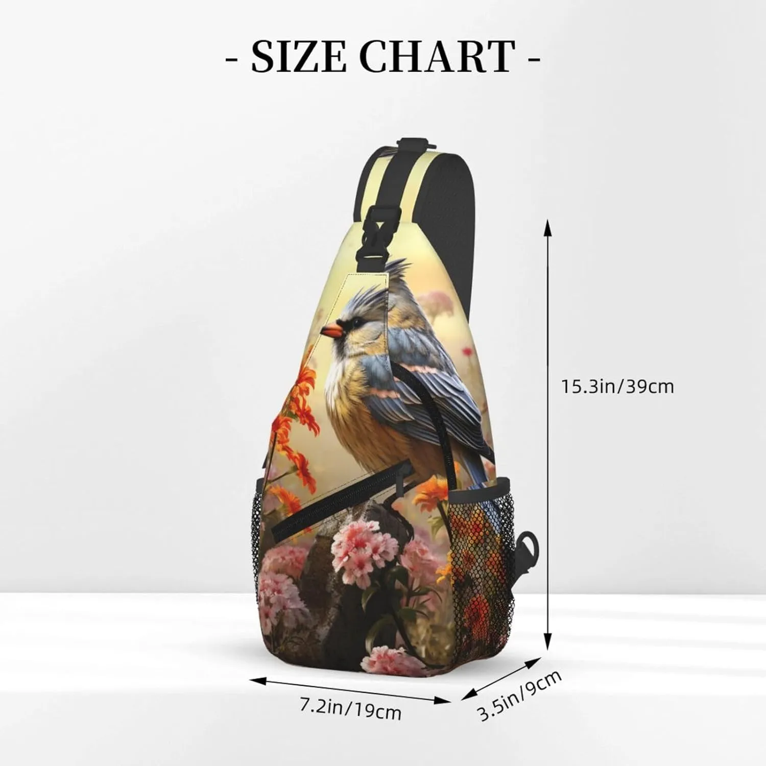 Sling Bag Crossbody Backpack for Men Women Sparrow Birds Sing Chest Bag Crossbody Bag for Travel Sport Running
