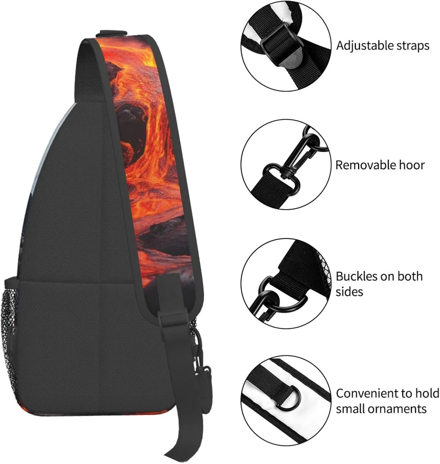 Sling Bag for Women Men Crossbody Bag Small Sling Backpack Koala and Butterfly Chest Bag Hiking Daypack