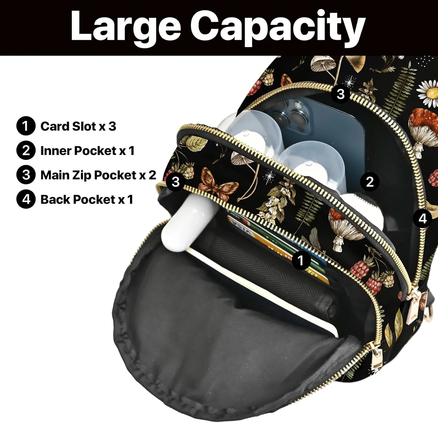 Sling Bag for Women Small Leather Crossbody Bags Travel Sling Backpack with Adjustable Strap for Running Hiking